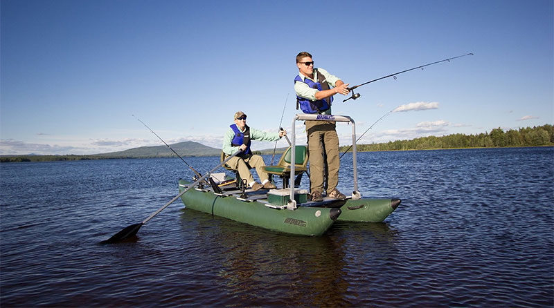 Sea Eagle Green 375FC Inflatable FoldCat Fishing Boat